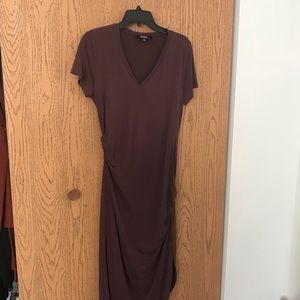 Short sleeve plum dress